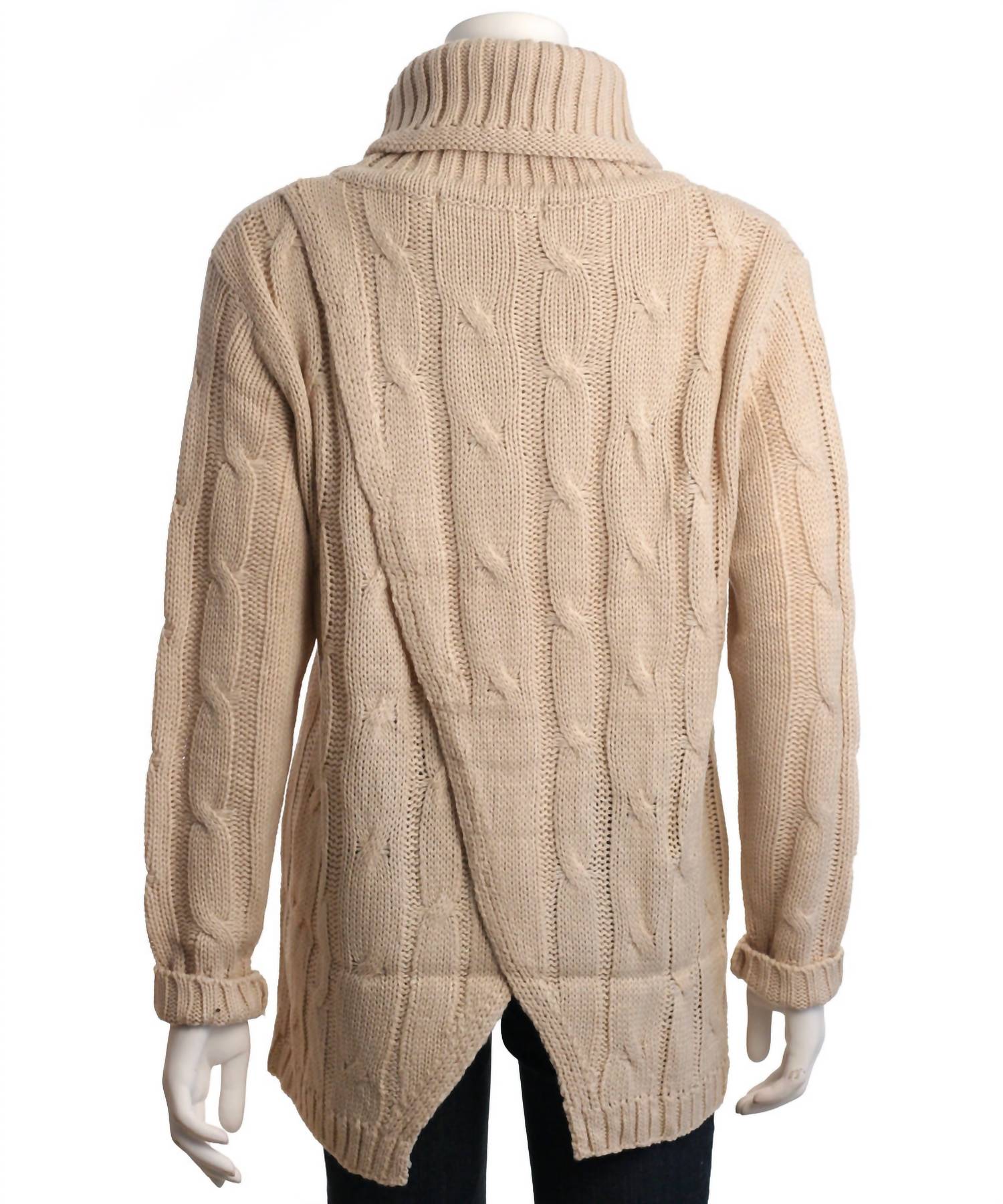 Hyfve - Women's Oversized Ribbed Turtleneck Sweater