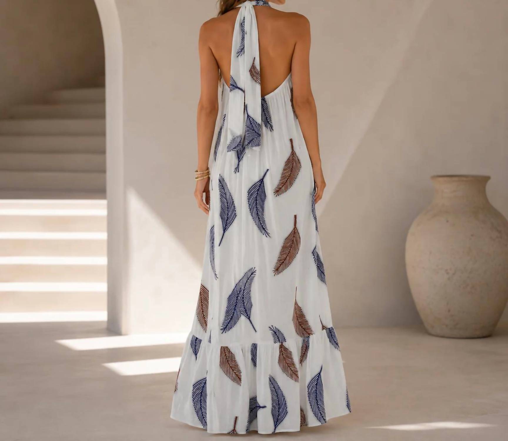 Mystery Resort - Kaia Palm Maxi Dress