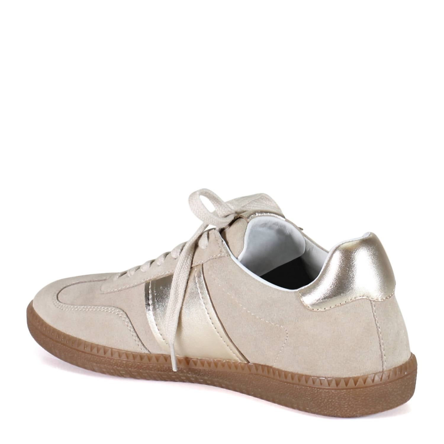 DIBA True Women's This Tie Lace-up Suede Sneakers in shell platino - women's sneaker - view 6