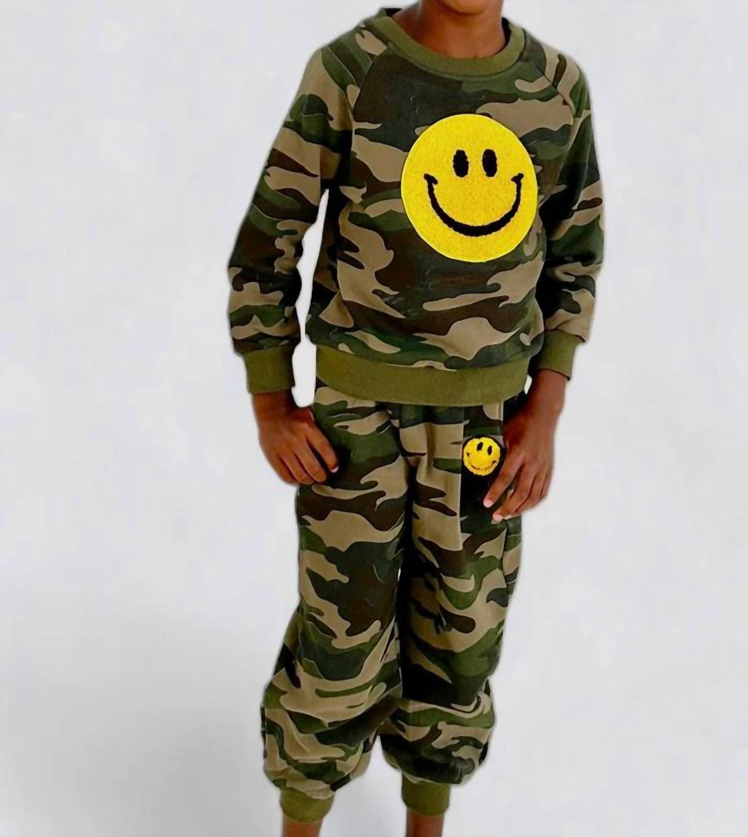 Lola + The Boys - Camo Emoji Smiley Track Set