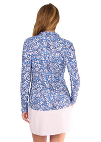 Cabana Life - Seaside Floral Zip Sport Top