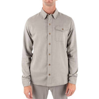 Dakota Grizzly Jetty Essex Oyster Twill Shirt in heather grey - women's long sleeve top