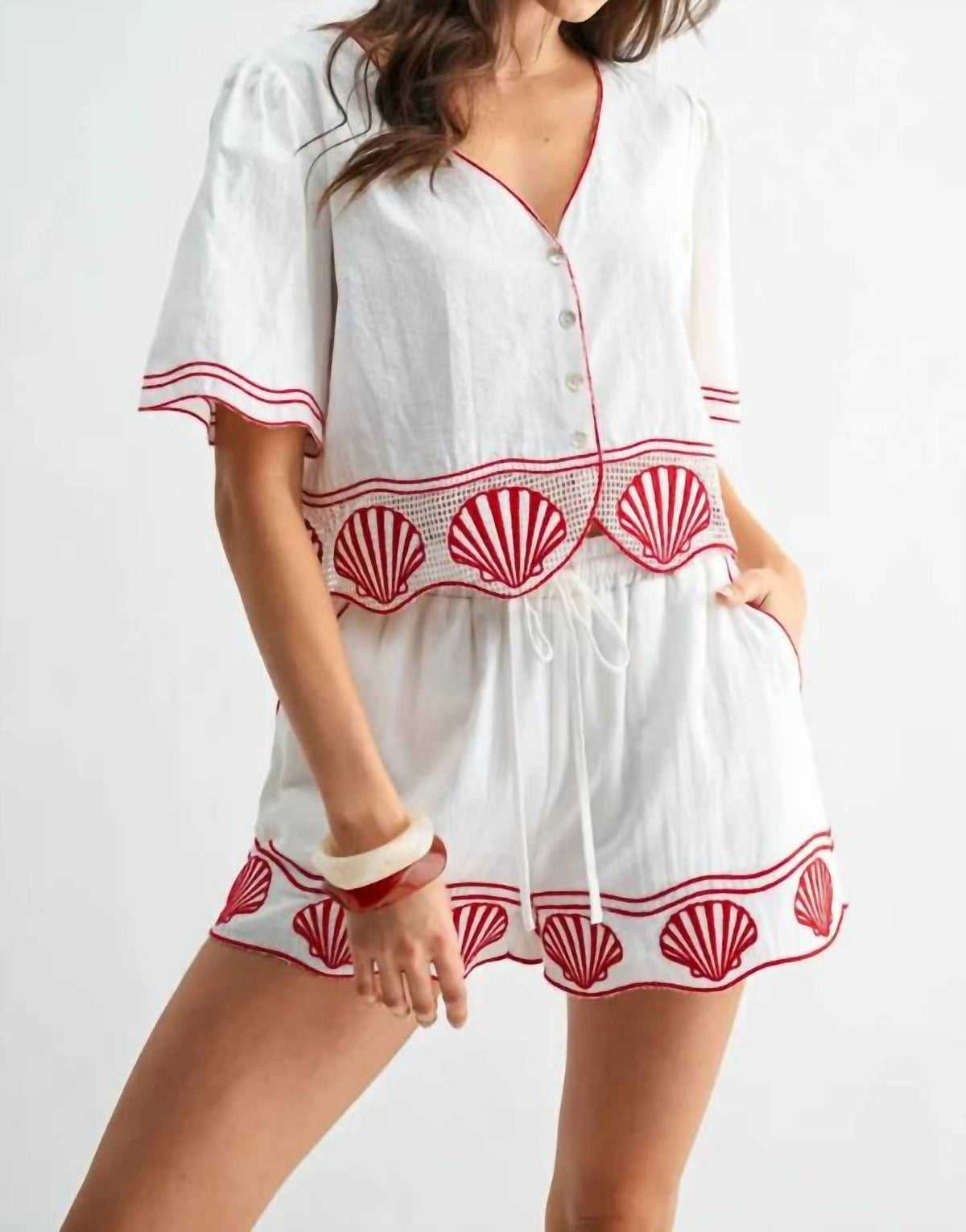 Mint Exclusives - Cari Cotton Embroidered Short
