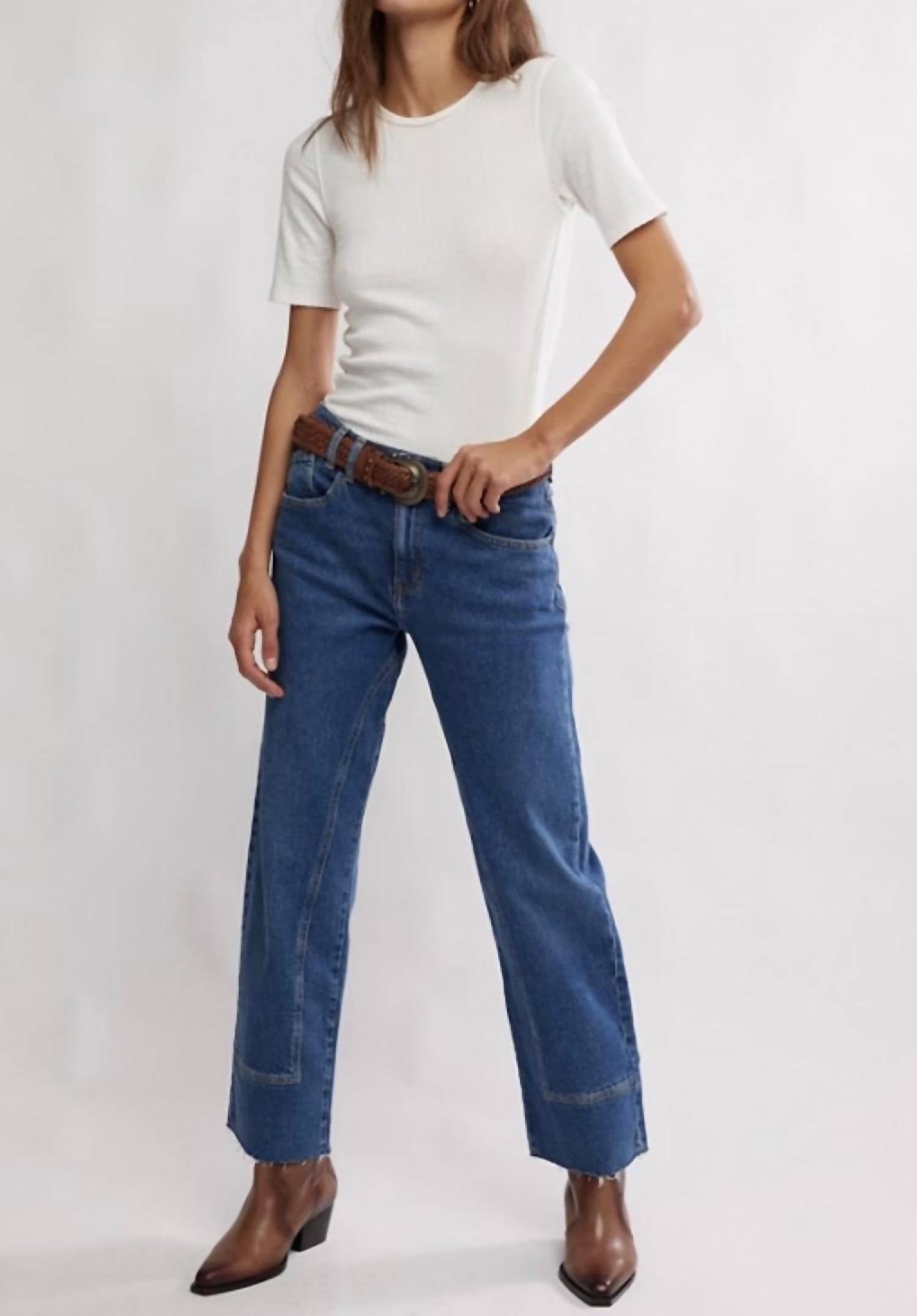 Free People - RISK TAKER MID RISE STRAIGHT JEANS