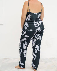 Isayes - Floral Scoopneck Pajama Set - Plus