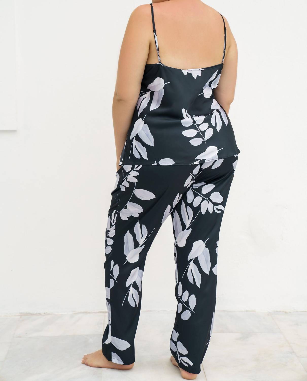 Isayes - Floral Scoopneck Pajama Set - Plus