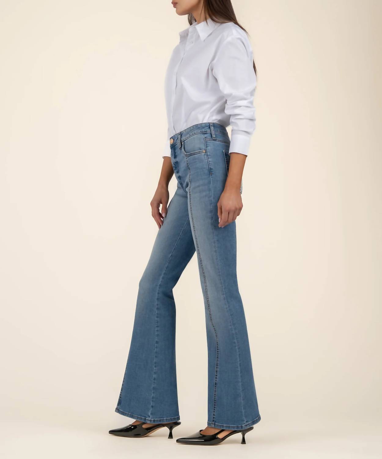 Kut From The Kloth - Ana High Rise Fab Ab Super Flare Jeans