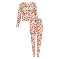 Posh Peanut - Women's Long Sleeve Scoop Neck & Jogger Pajama Set