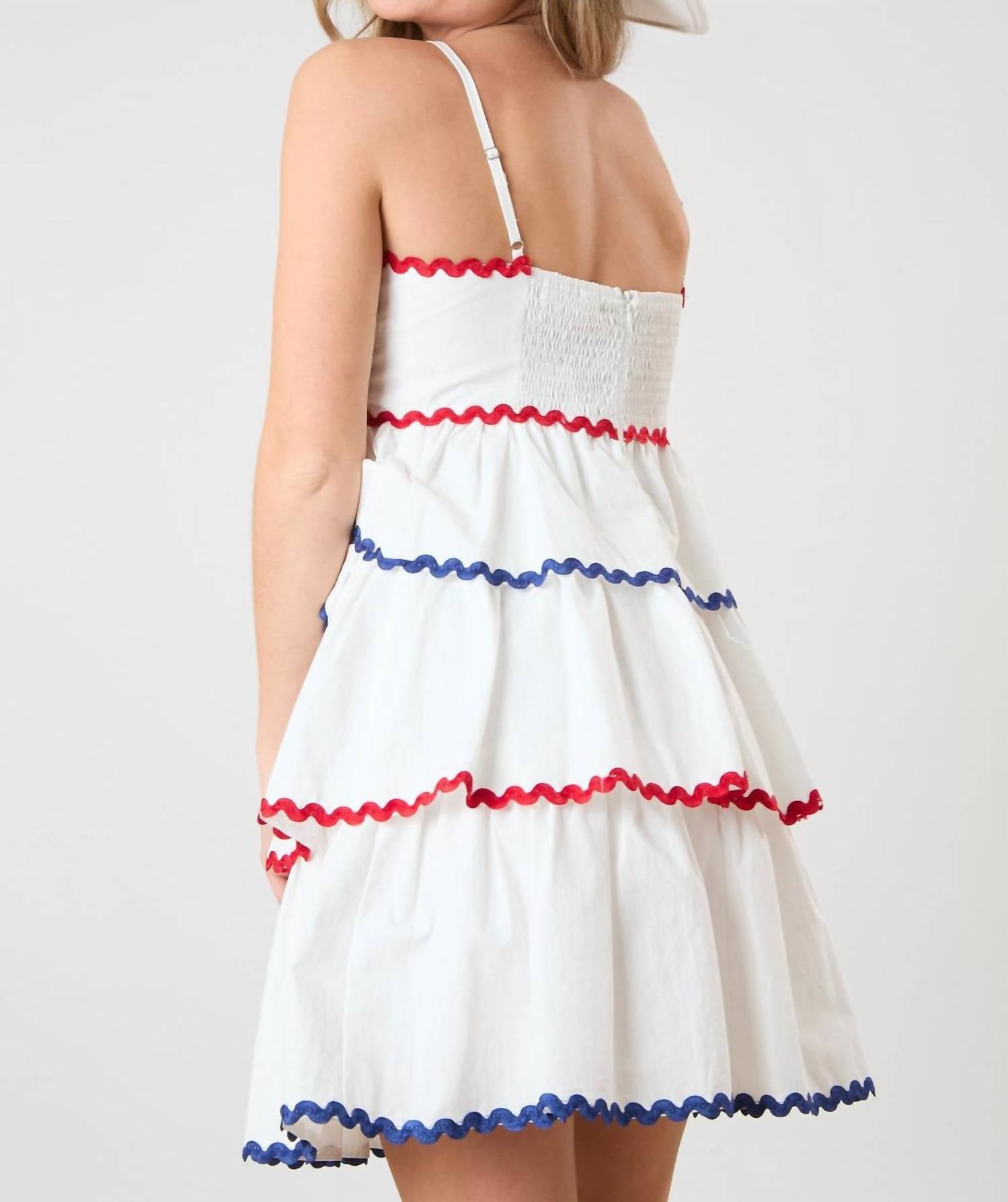 Peach Love - Poplin Trim Dress