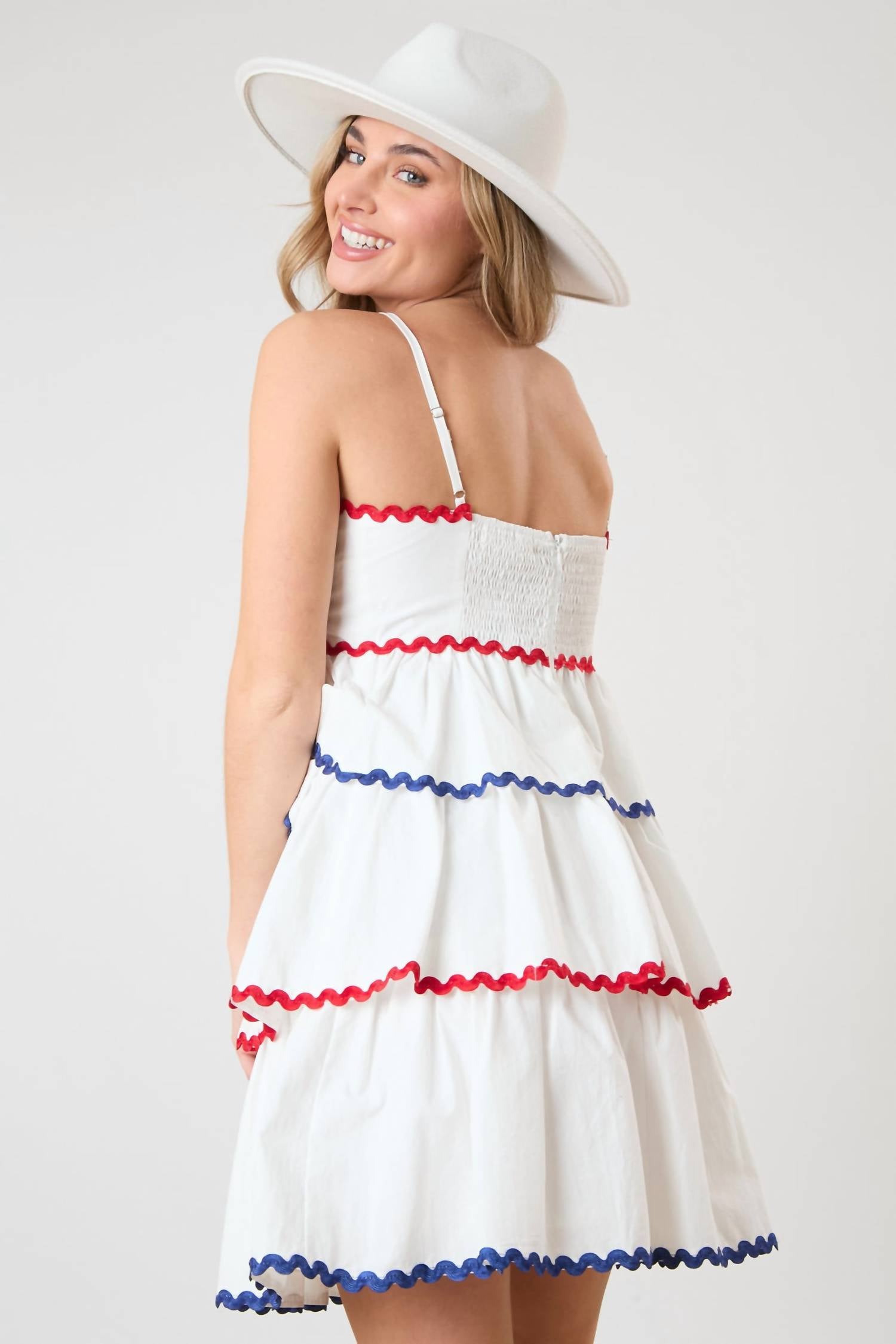 Peach Love - Poplin Trim Dress