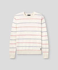 Ron Dorff - RON DORFF COTTON-SILK CASHMERE SWEATER W. TENNIS STRIPES - 2 COLORS