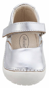 OLDSOLES Girl's 4001 Pave Mary Jane Shoe in rich silver - kids' shoe - detail view