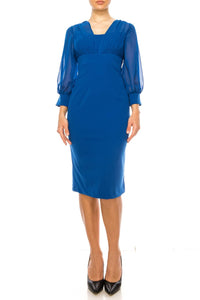 Maison Tara - Long Sleeve Empire Waist Dress