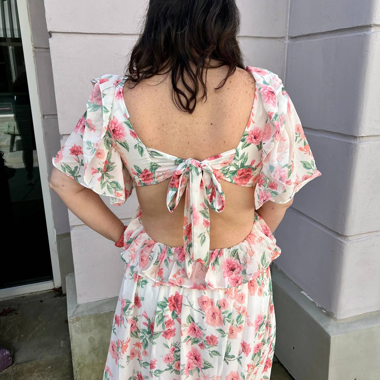 Flying Tomato - Tuscany Floral Print Maxi Dress