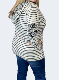 Michelle Mae - Leopard Accent Hoodie