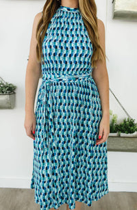 Mindy Shirred Midi Dress