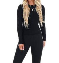Kimberly C Run the Day Performance Fitted Top in black - women's long sleeve top - view 6