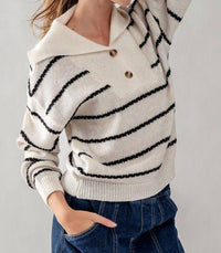 Blu Pepper - Women's Blair Stripe Sweater