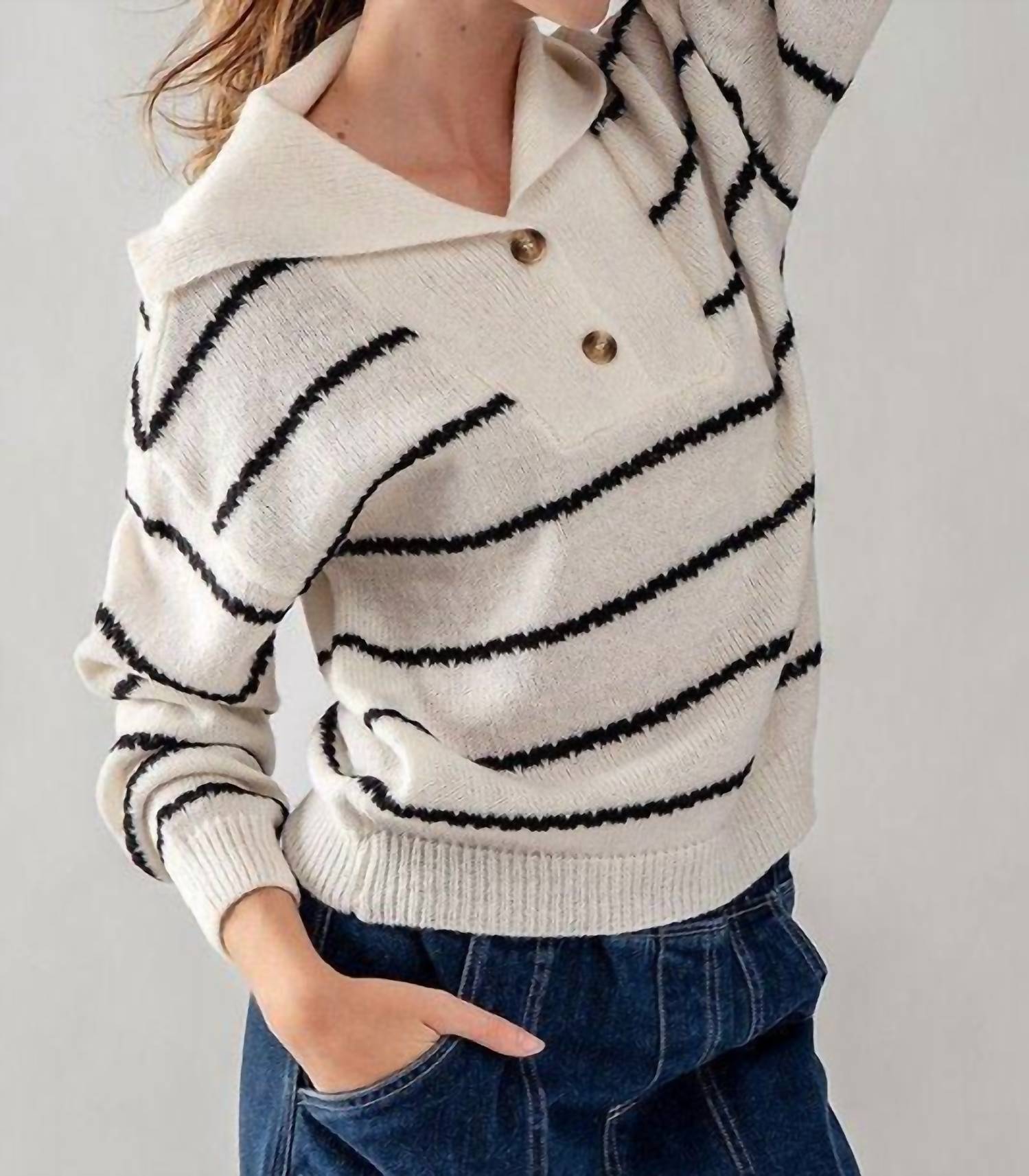Blu Pepper - Women's Blair Stripe Sweater