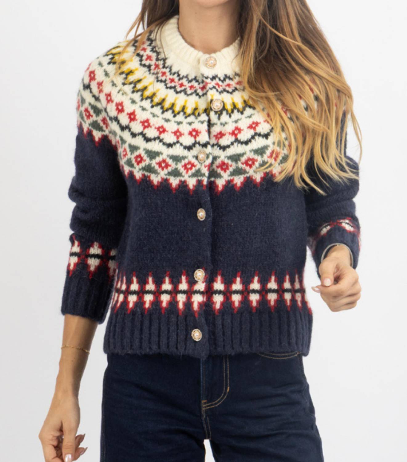 Fore Collection - Surrey Button Cardigan