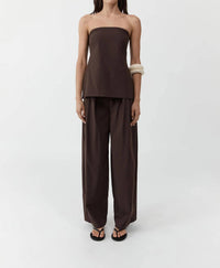 St. Agni - Strapless Rouleau Tie Top