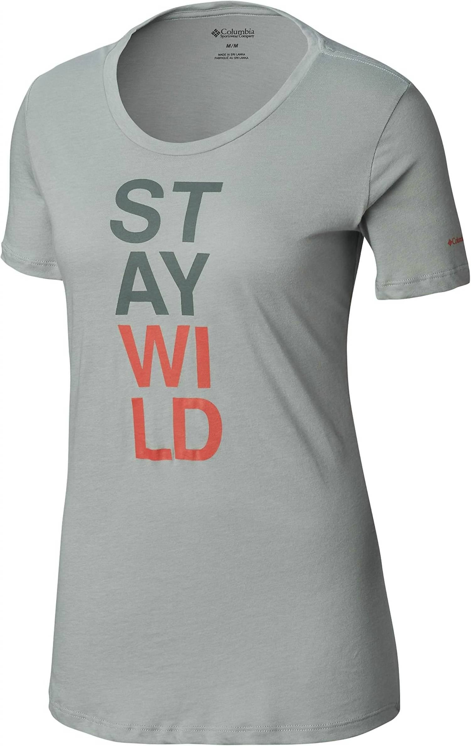 Columbia - Women's Activewear Plus Size Word Block Printed Crew Neck T-shirt