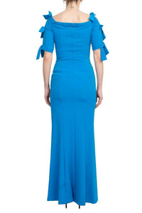 Alberto Makali - Women's Slit Side Solid Scuba Gown