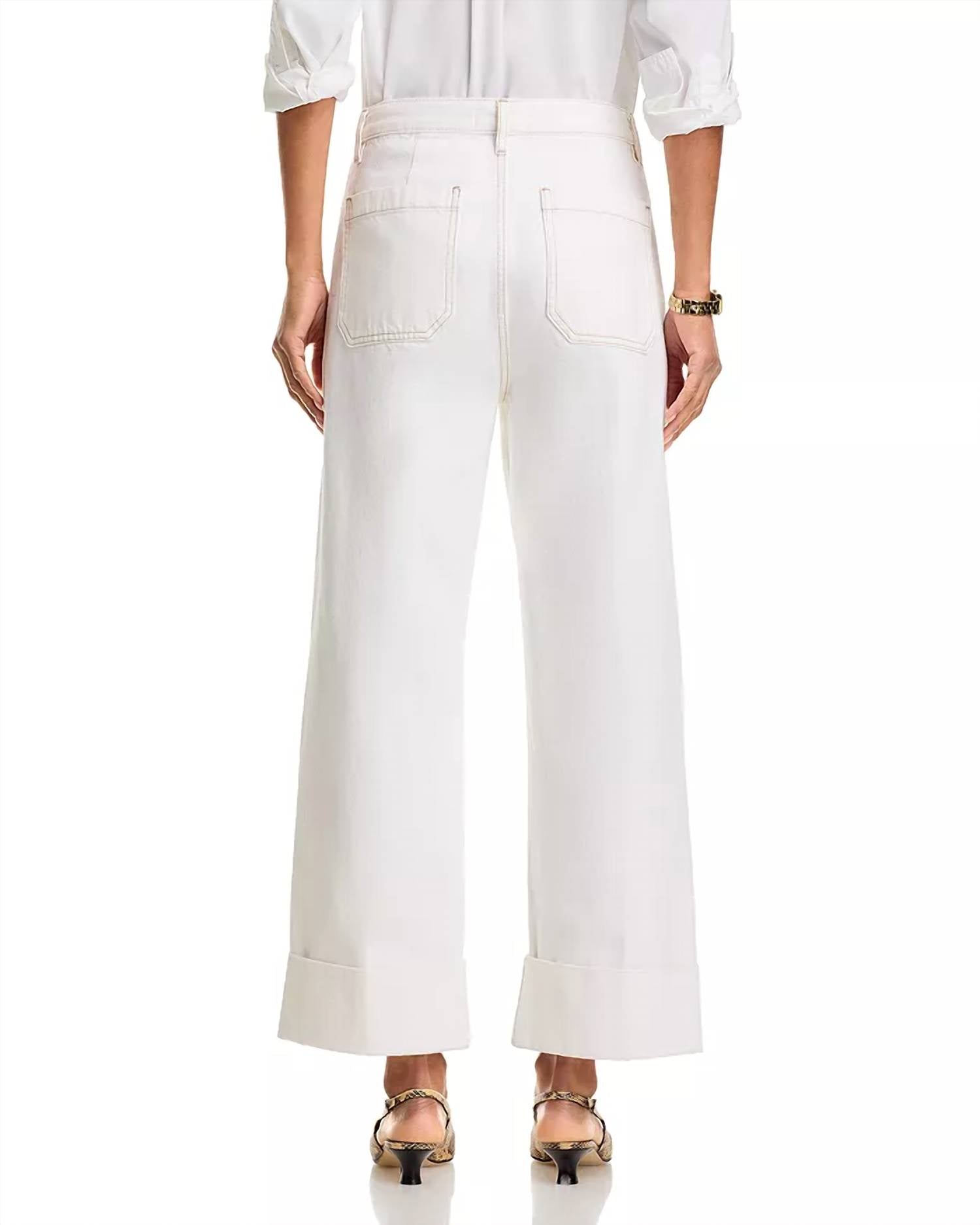 Frame - Utility Trouser High Rise Ankle Wide Leg Jeans