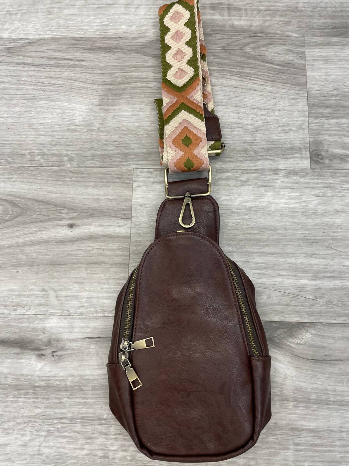 Zenana - Women's Vegan Leather Sling Crossbody Bag