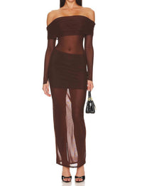Lovers + Friends - Off-the-shoulder Sheer Dress
