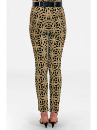GRETCHEN SCOTT Ring Toss Gripeless Pull On Pant in black tan - women's pants - alternate view
