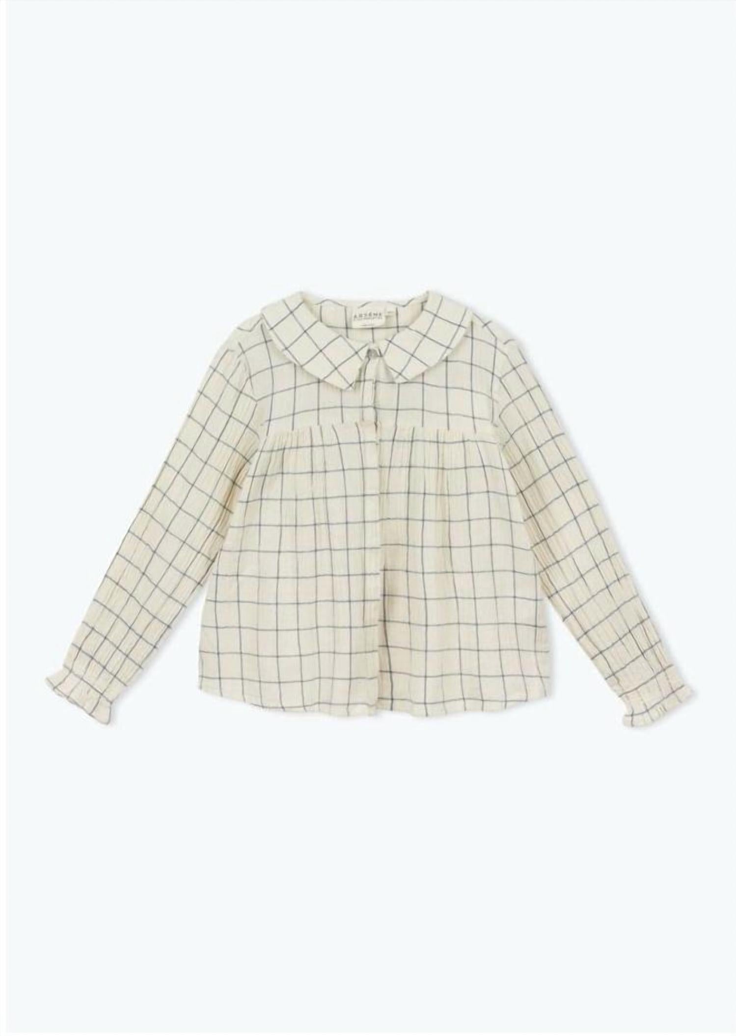 Arsène Et Les Pipelettes - Emilie Crepe Check Blouse