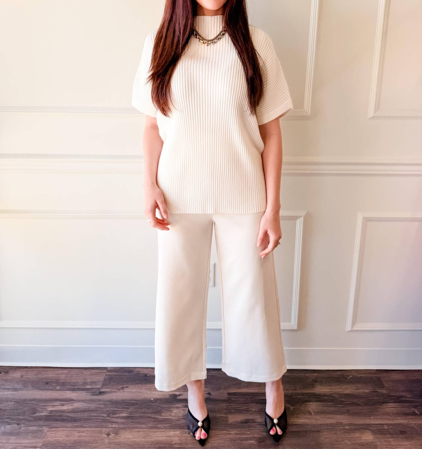 Glam - Addison Ribbed Mock Neck Top
