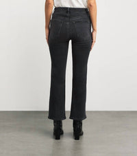 FRAME Women's The Reboot Boot Cut Pants in black - women's pants - detail view