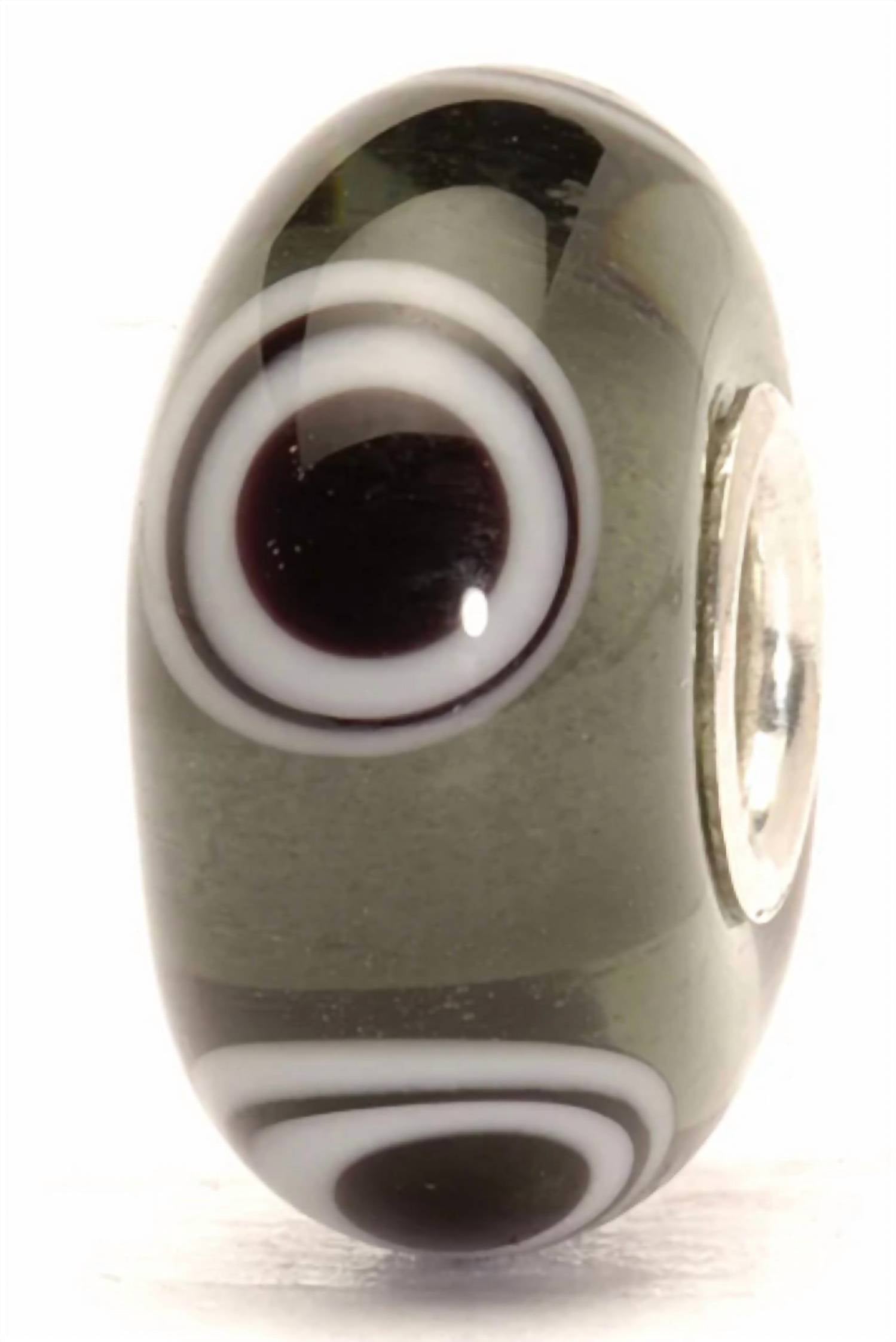 Trollbeads Women's Eye Bead Glass Bead Charm in green black - women's jewelry