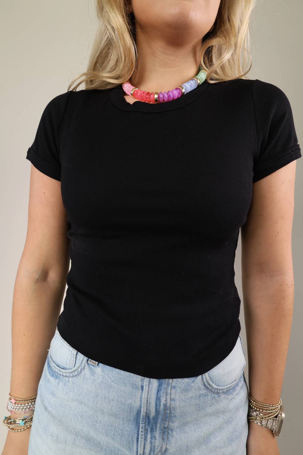Sundry - Women's Shrunken Ribbed Top