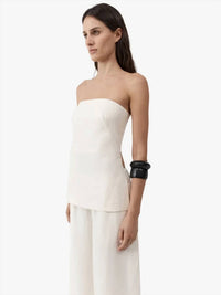 St. Agni - Strapless Rouleau Tie Top