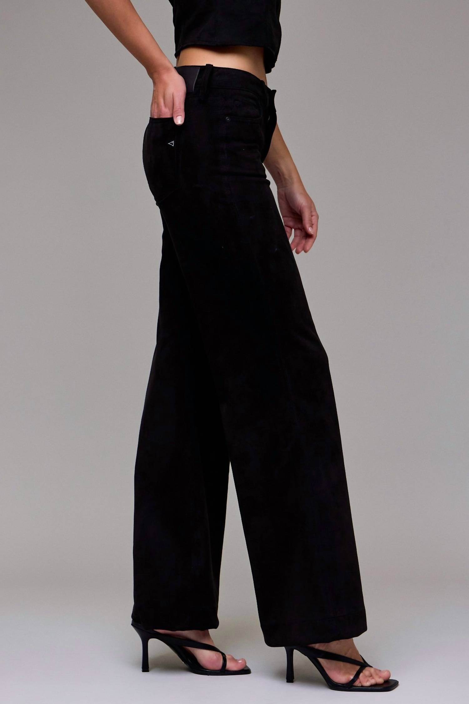 Hidden - Suede Stretch Comfort Flare Pants