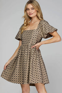 She + Sky - Bow Woven Dress With Pockets