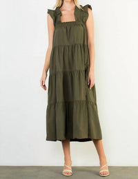 Thml - Jamie Flutter Sleeve Tiered Midi Dress
