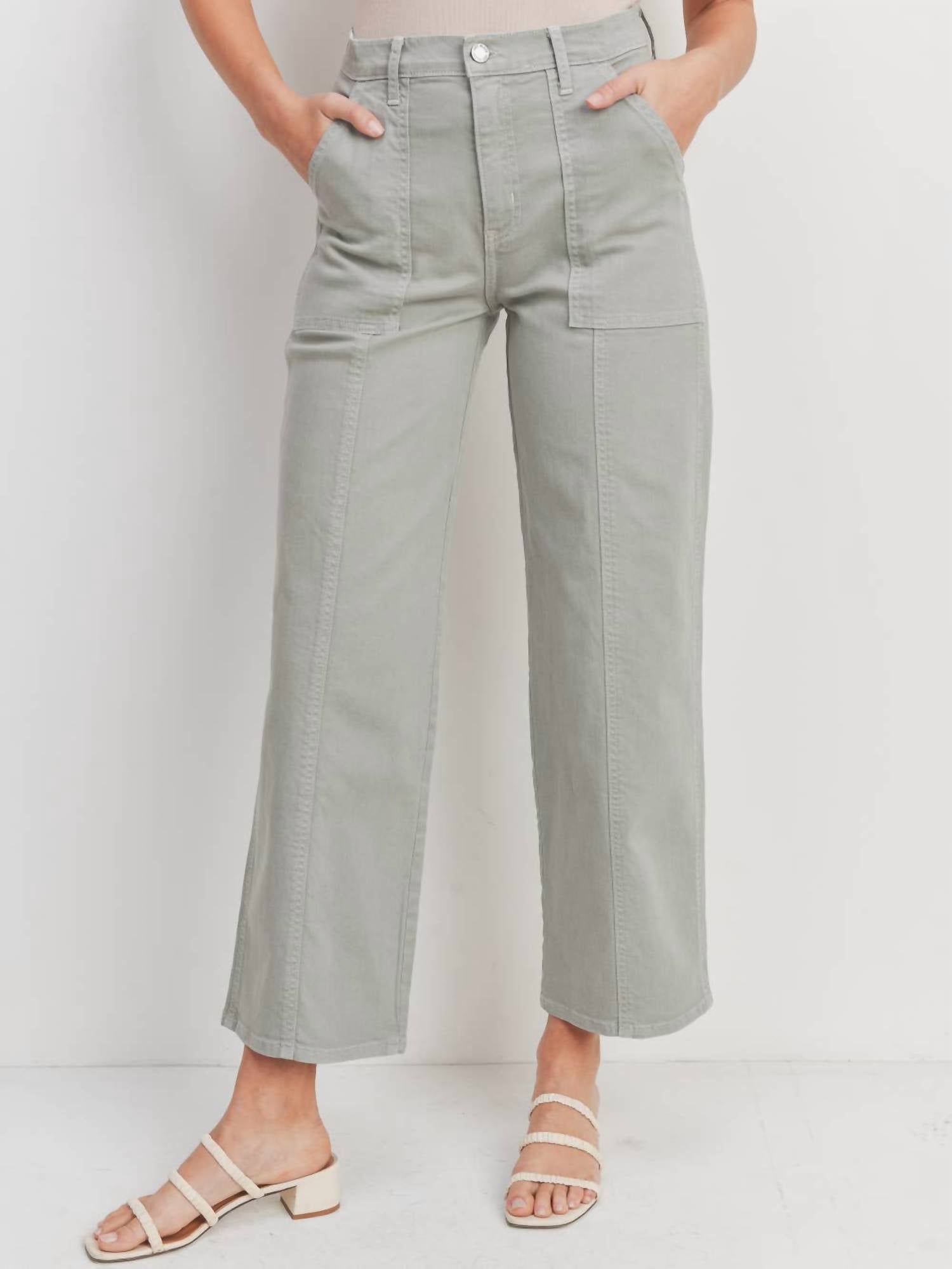 Just Black Denim - Seamed Utility Straight Leg Jeans