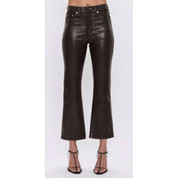 PISTOLA Lennon High Rise Crop Boot Pant in coated mocha 1 - women's pants