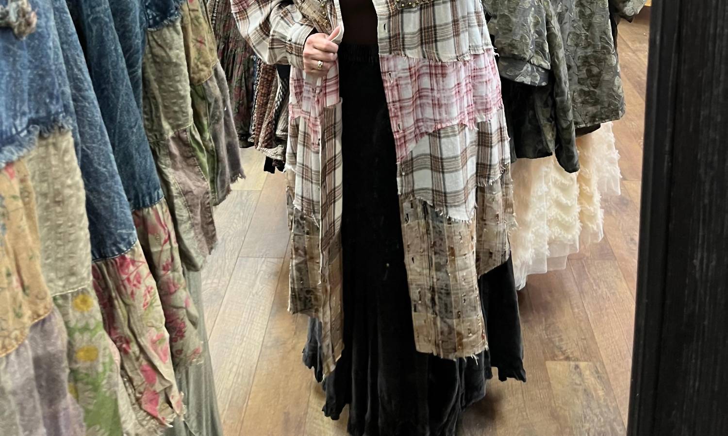 Young Threads - Asymmetrical Maxi Skirt - Curvy