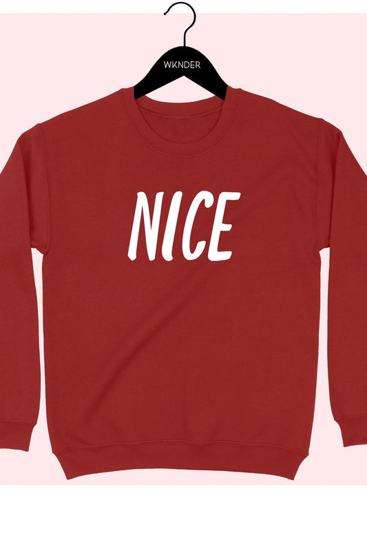 Wknder - Who's Nice Holiday Sweatshirt