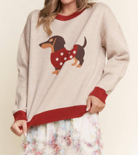 J.Nna - Zoe Christmas Dachshund Sweater