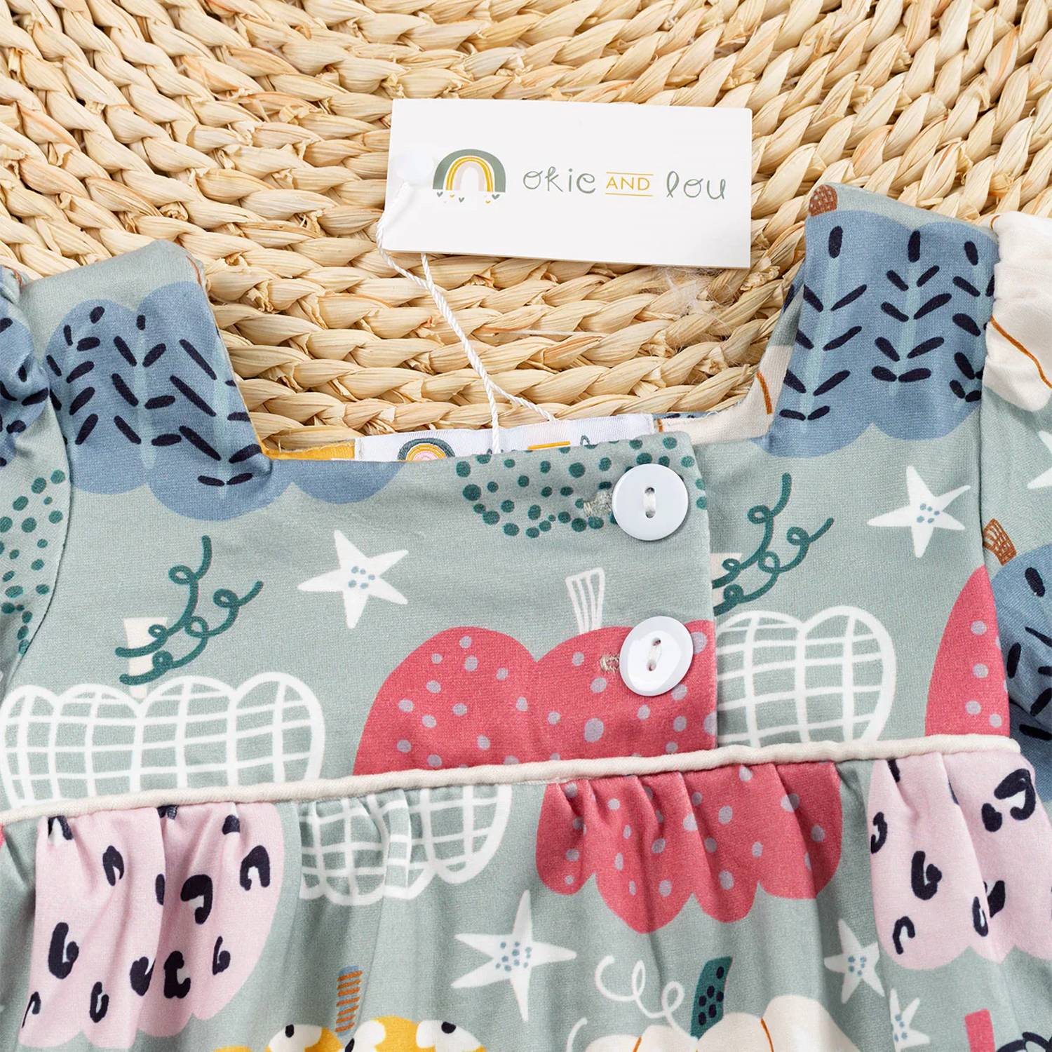 Okie + Lou - Girls Pumpkin Patches Romper
