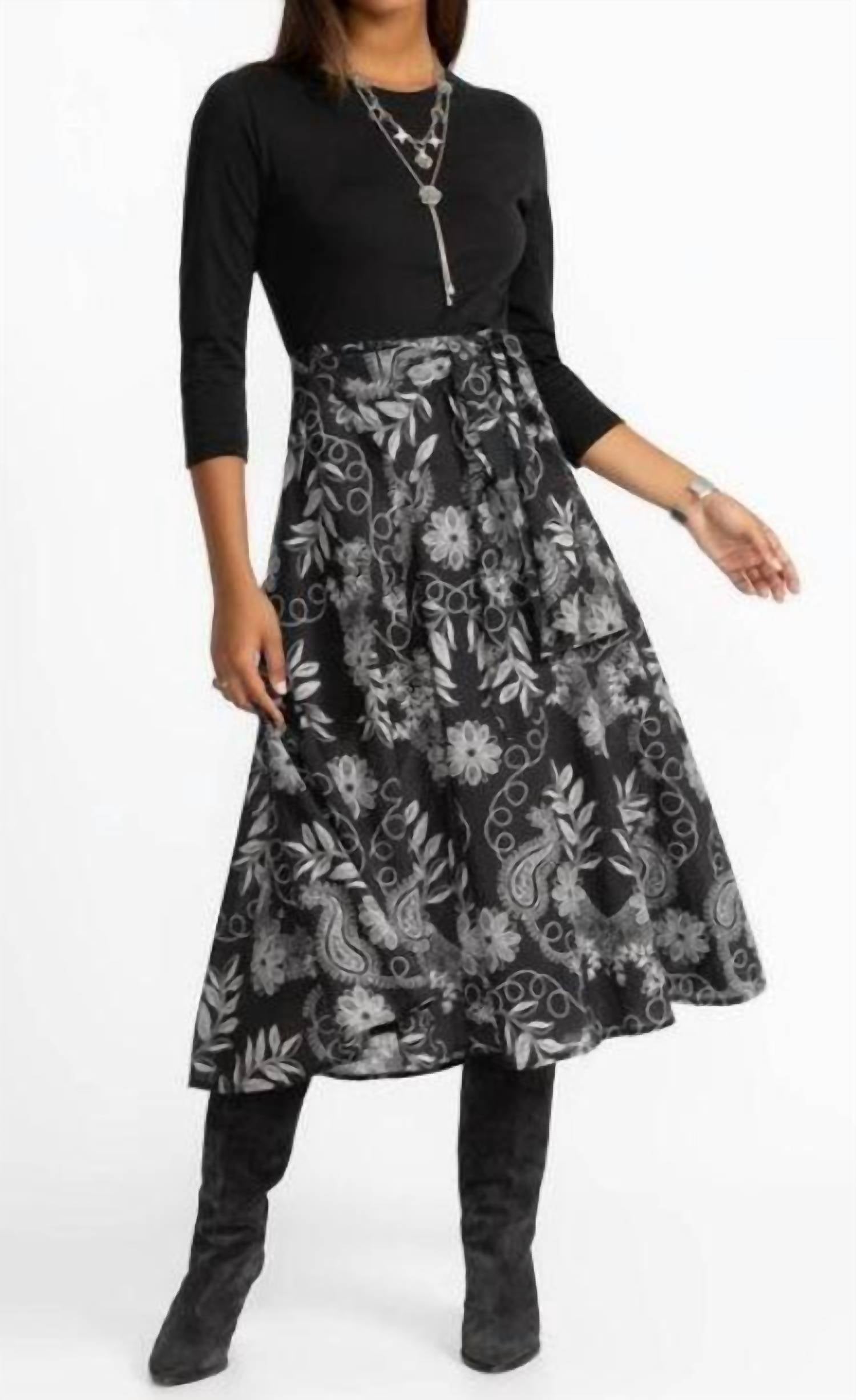 Johnny Was - Mixed Media Tie wrap dress