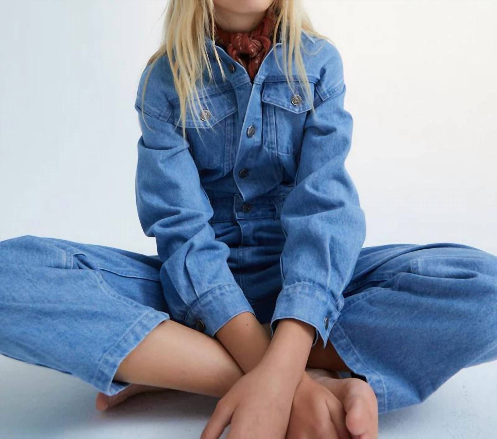 The New Society - Girls Woodland Denim Jumpsuit