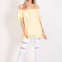Hailey & Co - Off Shoulder Lace Detail Top