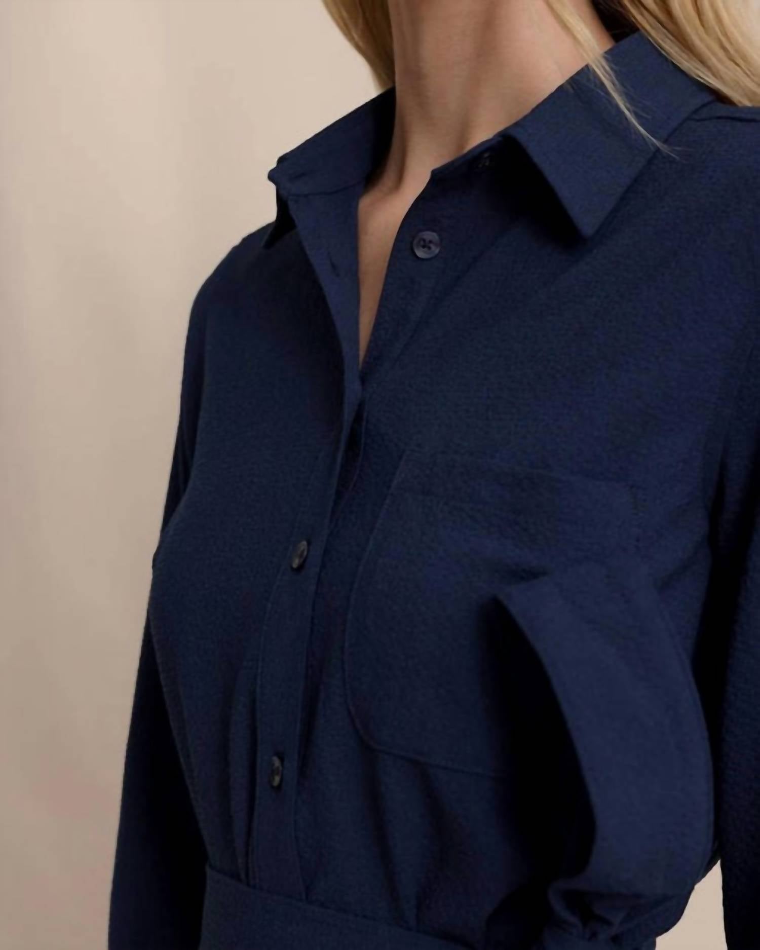 Southern Tide - Trista Textured Midi Shirt Dress